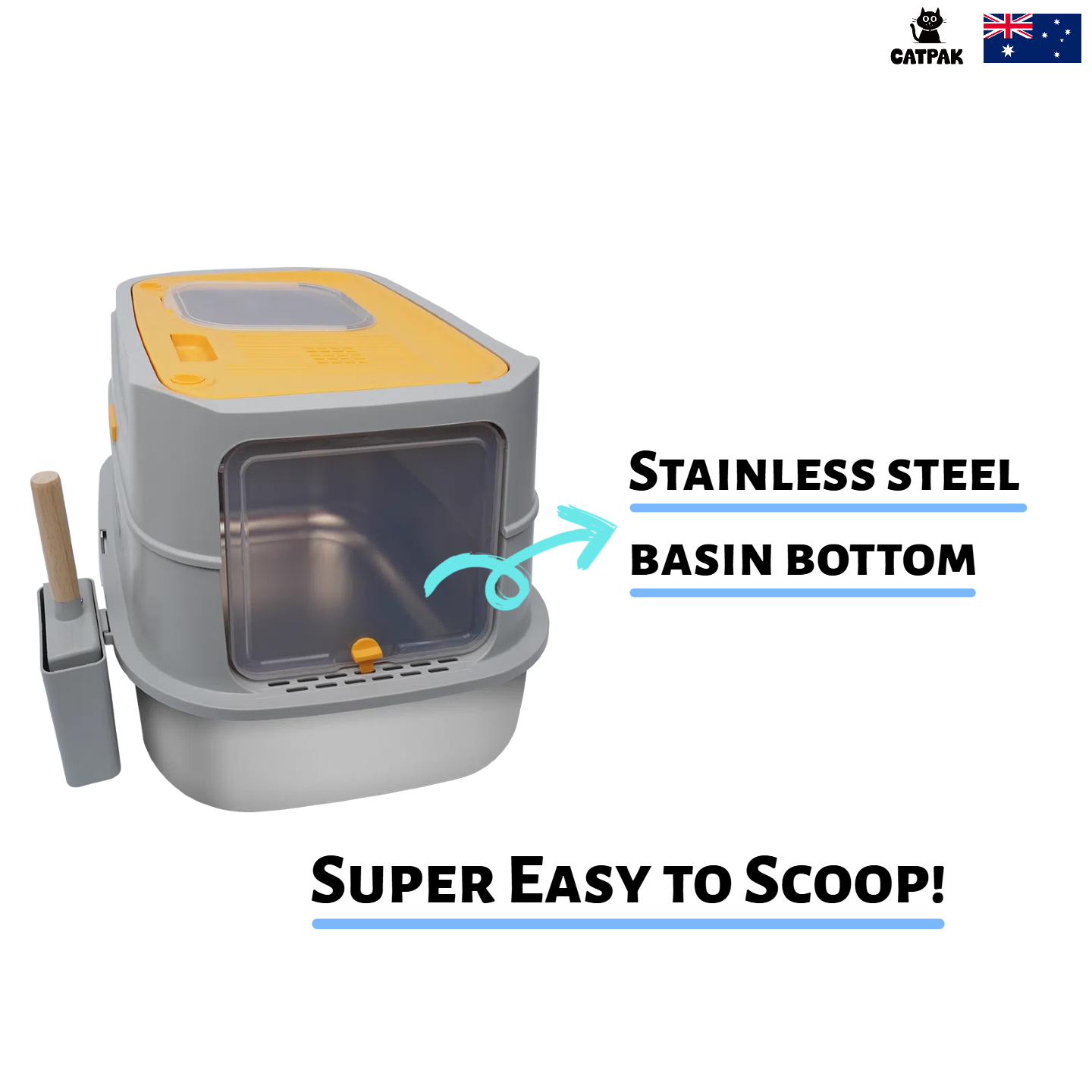Stainless Steel Cat Litter Box | Easy to Clean & Odor-Resistant