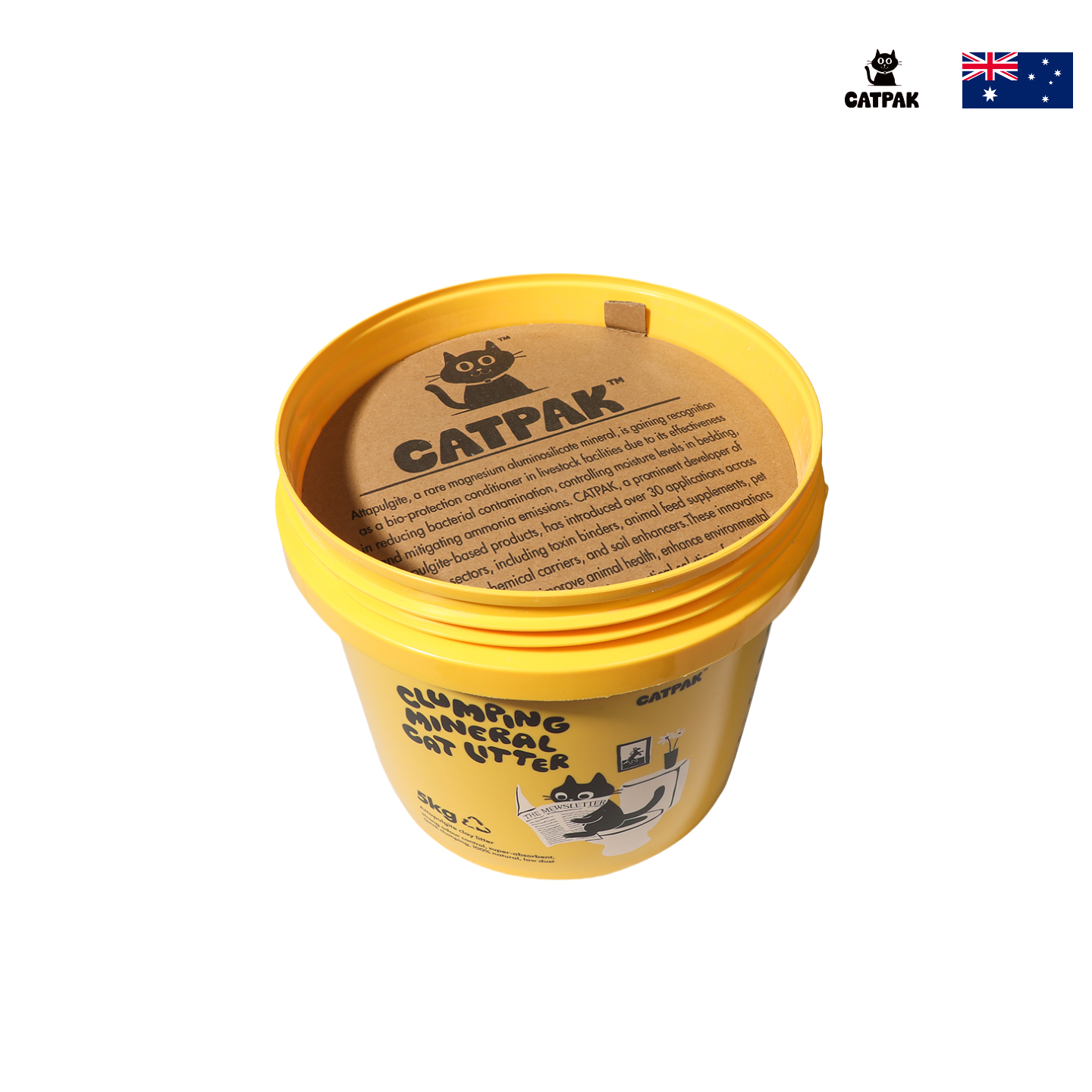【2 Tubs Special】100%  Natural Mineral Attapulgite Cat Litter | 2nd Bucket at Half Price