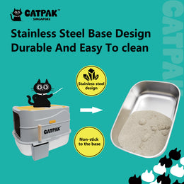 Stainless Steel Cat Litter Box | Easy to Clean & Odor-Resistant